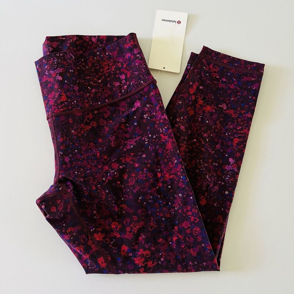 LULULEMON ATHLETICA Ornemental Floral Wunder Under HR 7/8 Tight Leggings - US 12